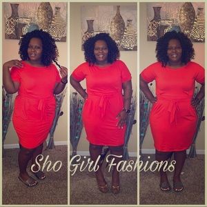 Red Sho Girl Tie Me Dress